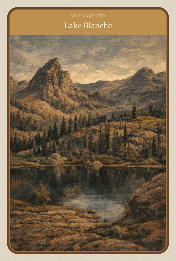 Lake Blanche trail card — full size 4×6"